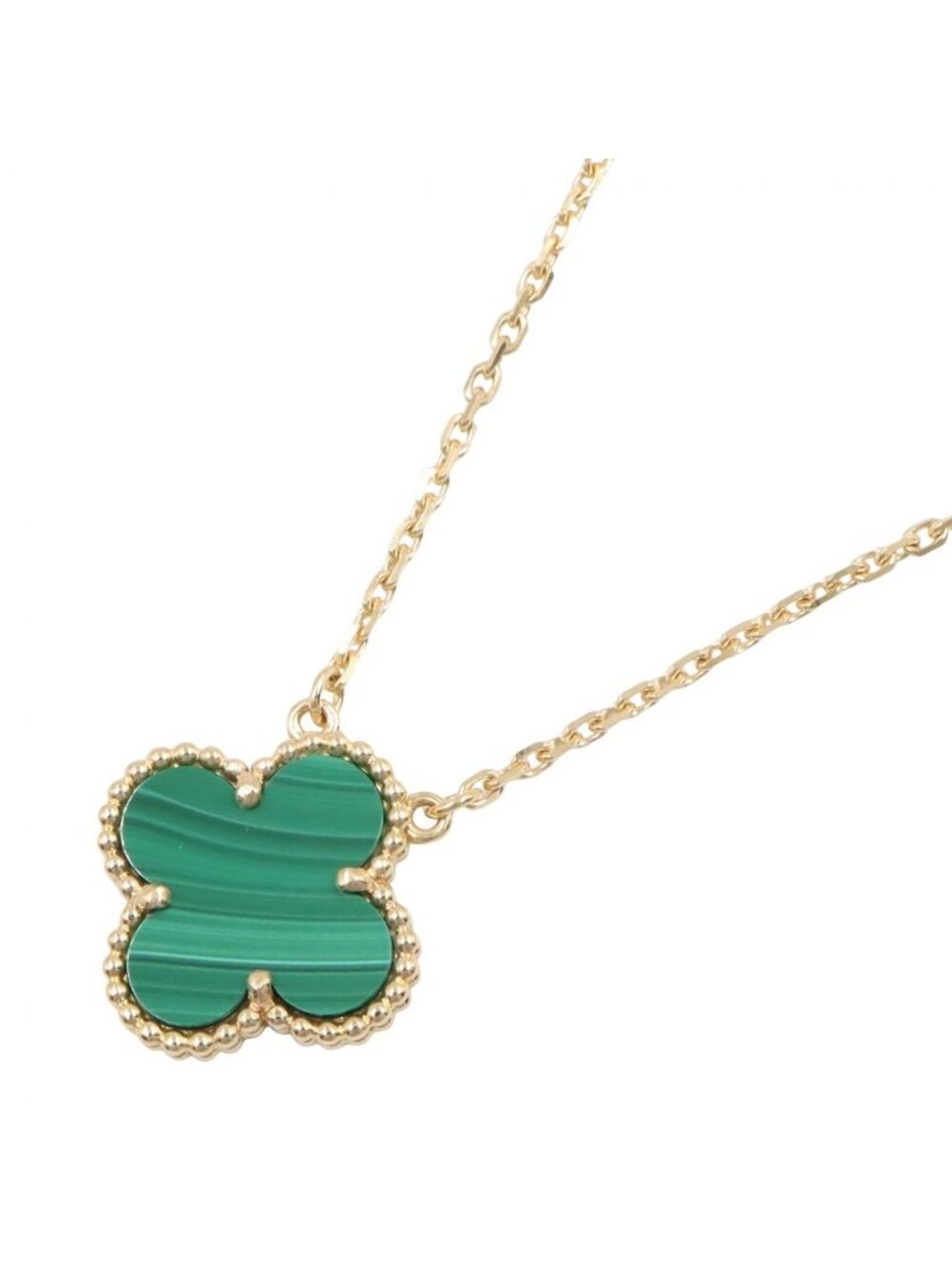 Van Cleef & Arpels Necklace Vintage Alhambra Malachite 42 18k